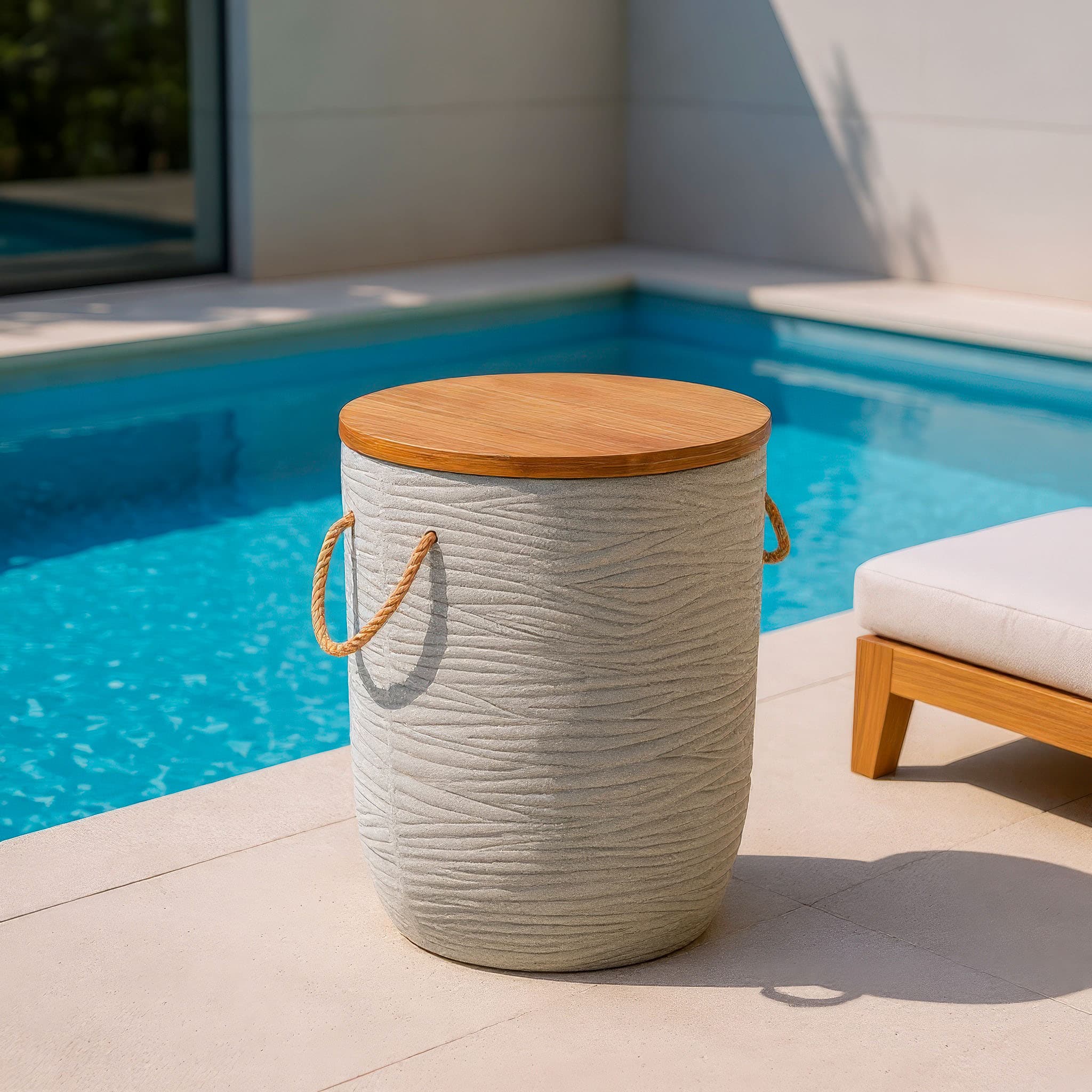 Biban Side Table Natural & Gray product image
