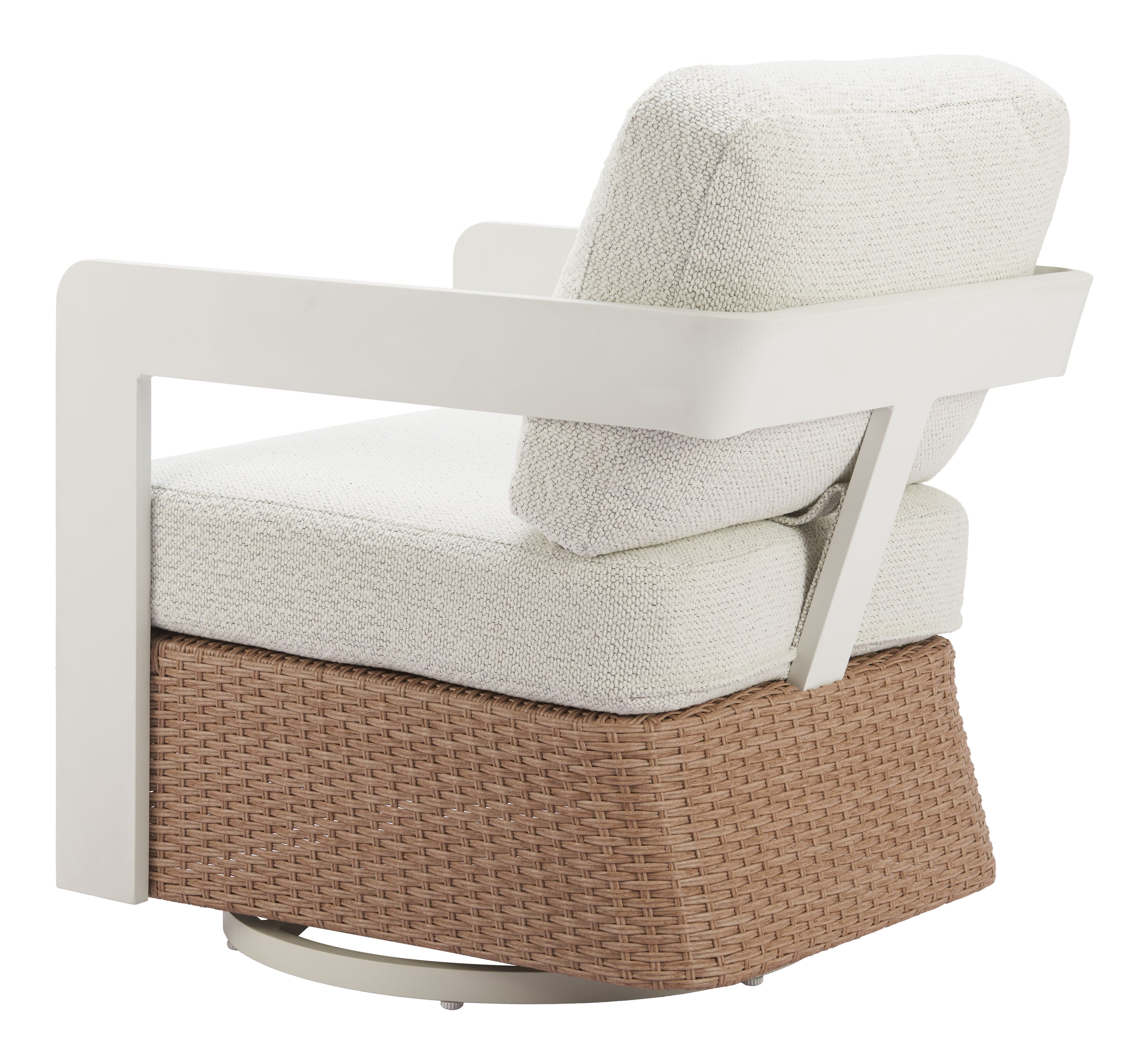 Gelo Swivel Chair White & Brown product image