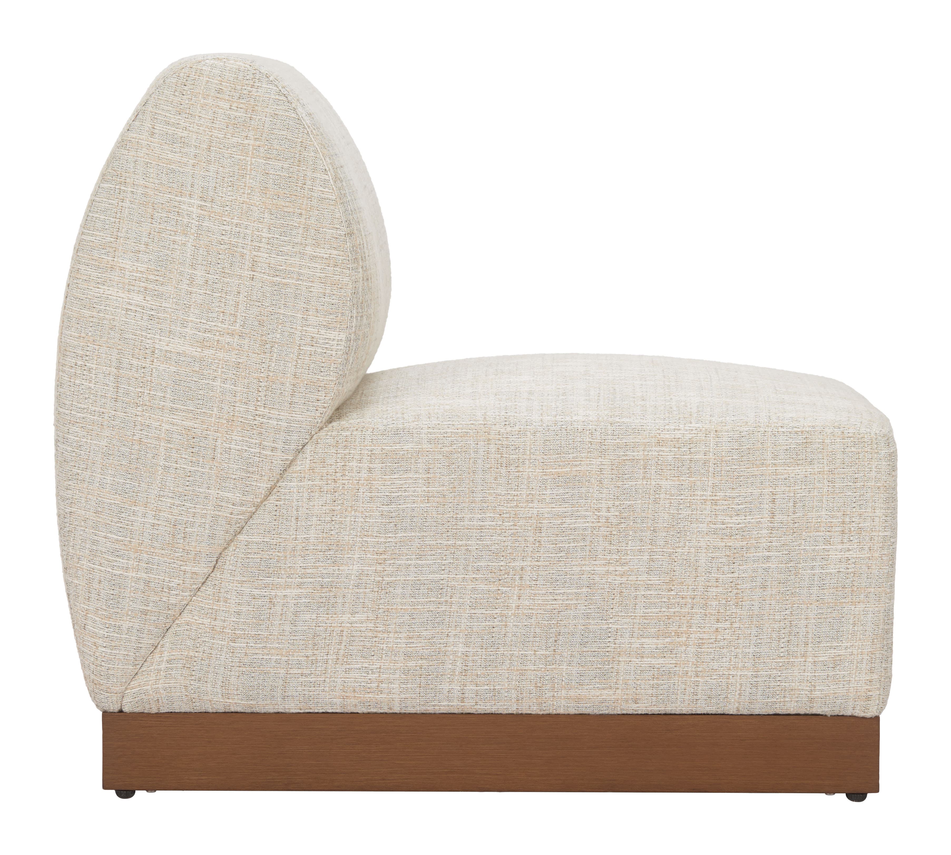 Christy Armless Chair Beige product image