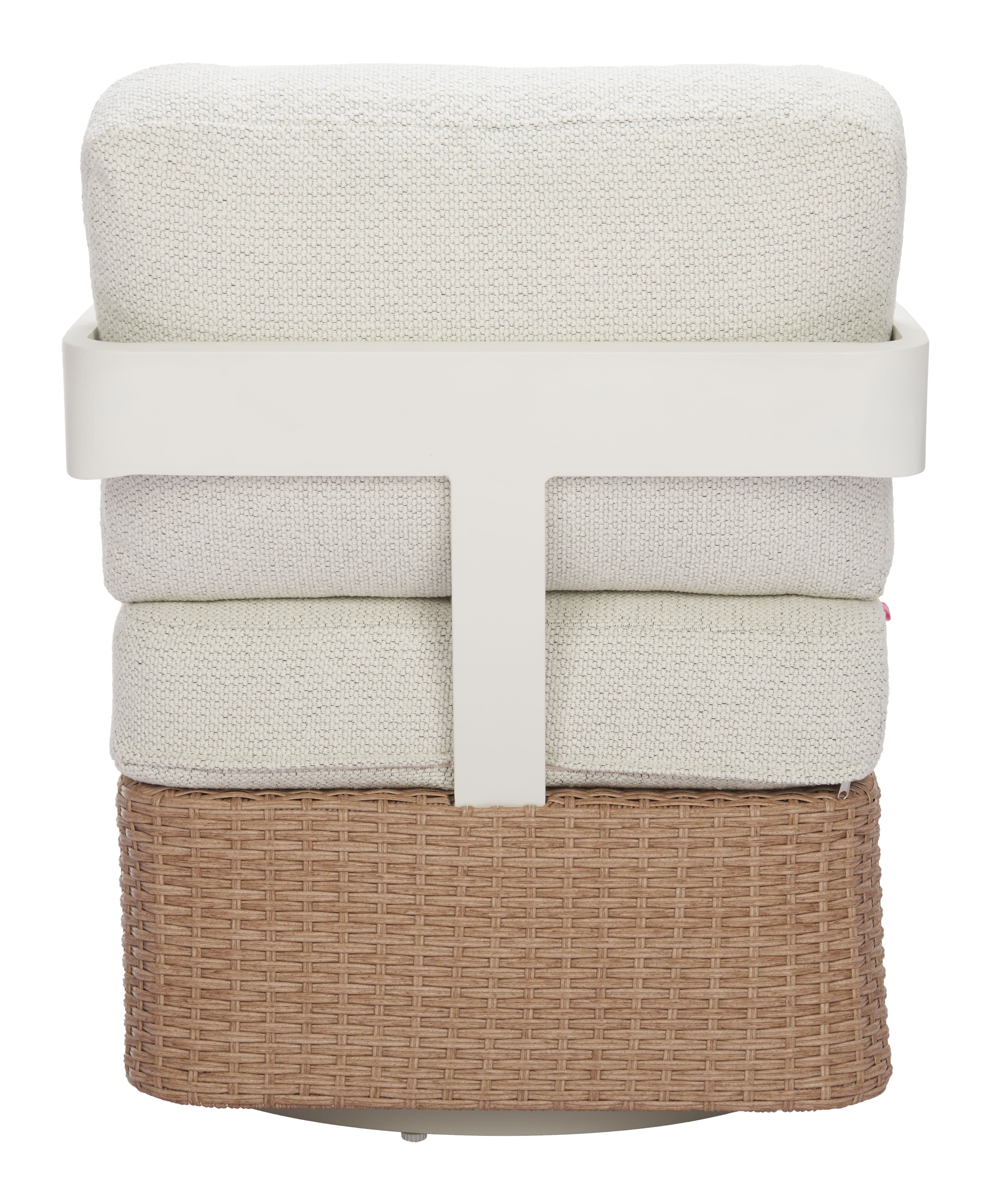 Gelo Swivel Chair White & Brown product image