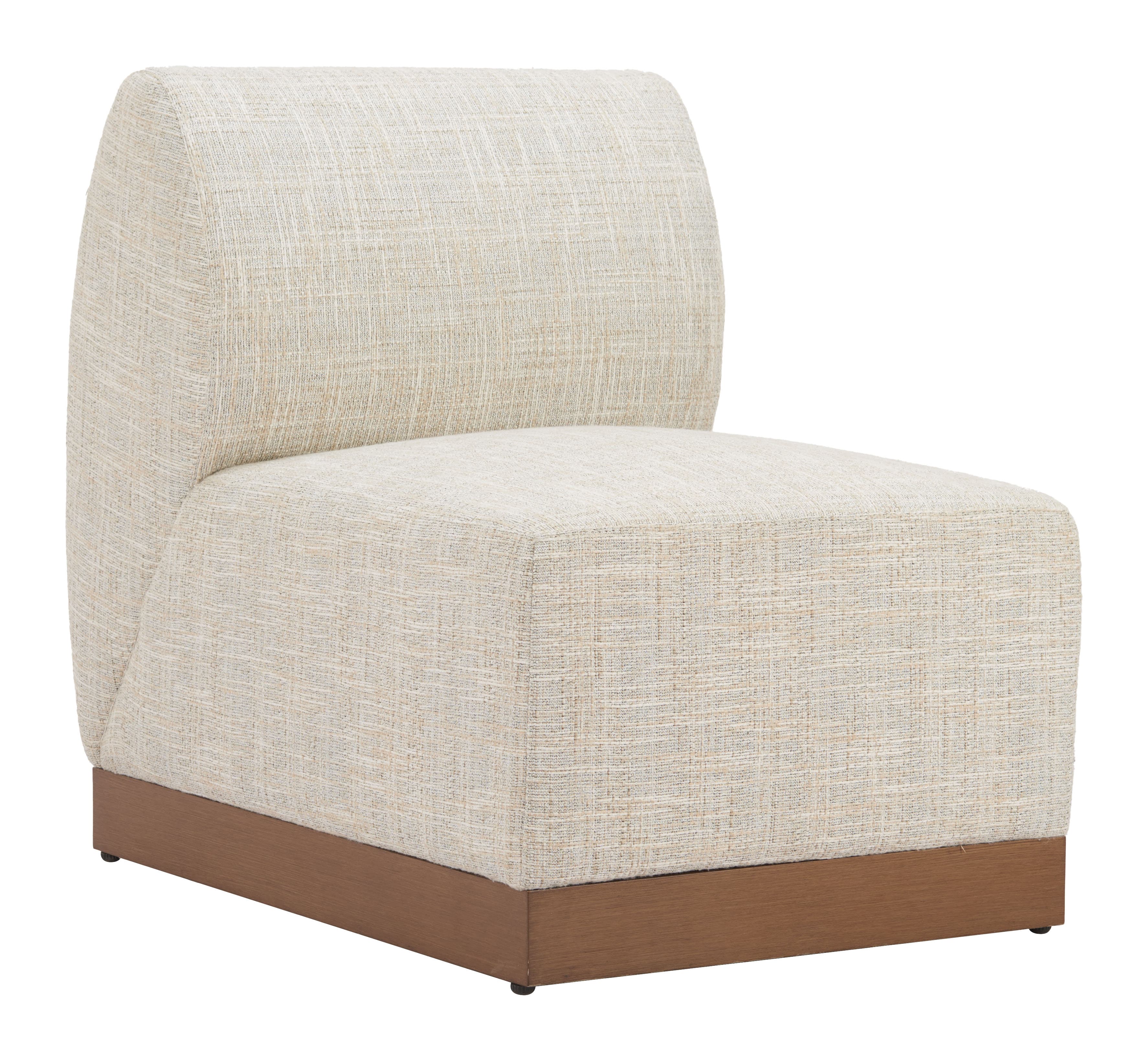 Christy Armless Chair Beige product image